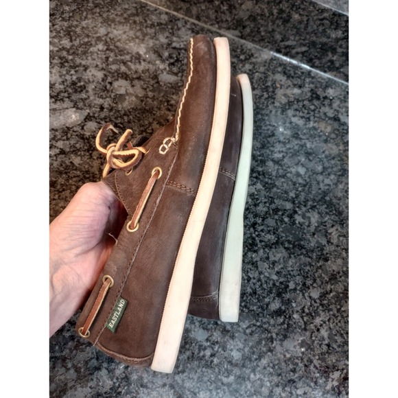 Eastland Men 9D Yarmouth Slip On Deck Boat Moc Shoes Brown Nubuck Memory Foam - Picture 5 of 8